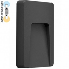 Φωτιστικό Επίτοιχο LED 3W 230V 240lm CCT Polycarbonate Γραφίτη IP65 3-97418